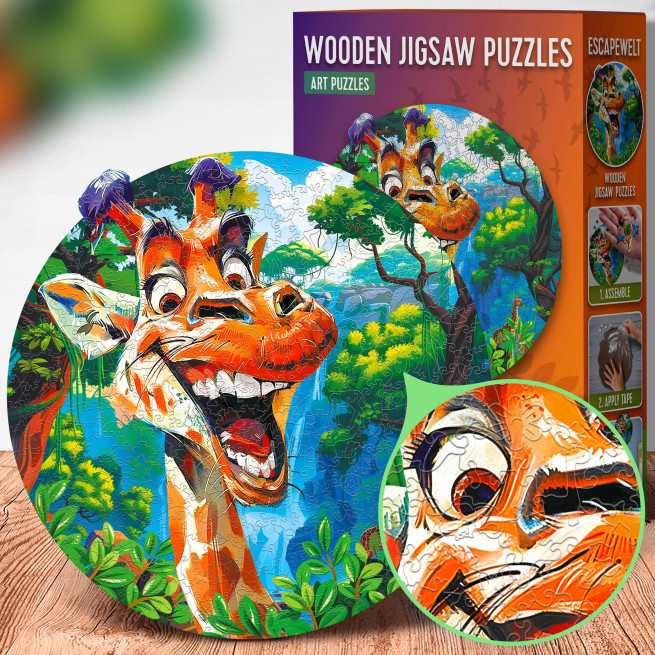 Images et photos de Funny Giraffe Puzzle 300 pieces. ESC WELT.
