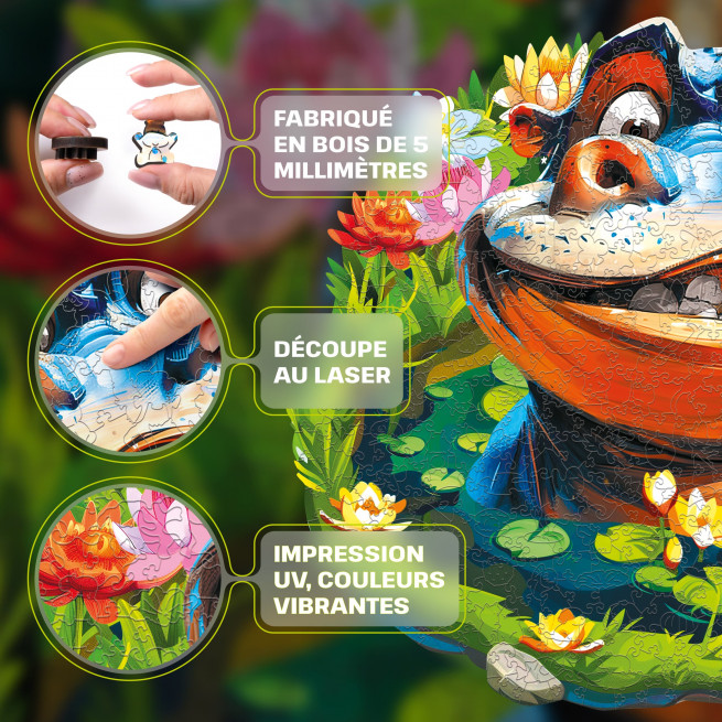 Images et photos de Funny Hippo Puzzle 300 pieces. ESC WELT.