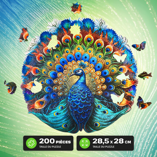 Images et photos de Peacock puzzle 200 pièces. ESC WELT.