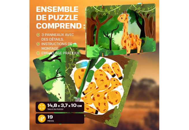Images et photos de Safari Wonders 3D Puzzle Kit. ESC WELT.