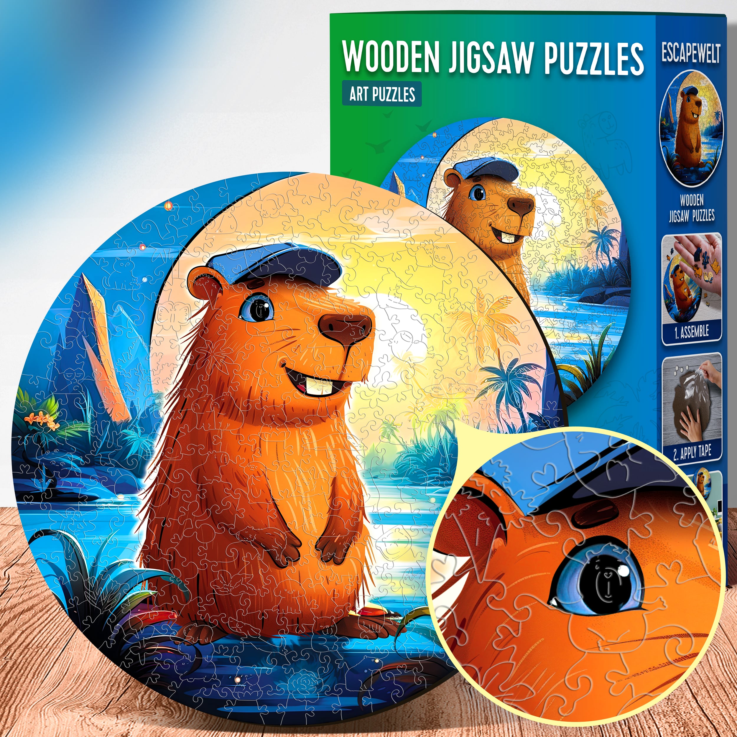 Images et photos de Capybara Puzzle 200 pieces. ESC WELT.