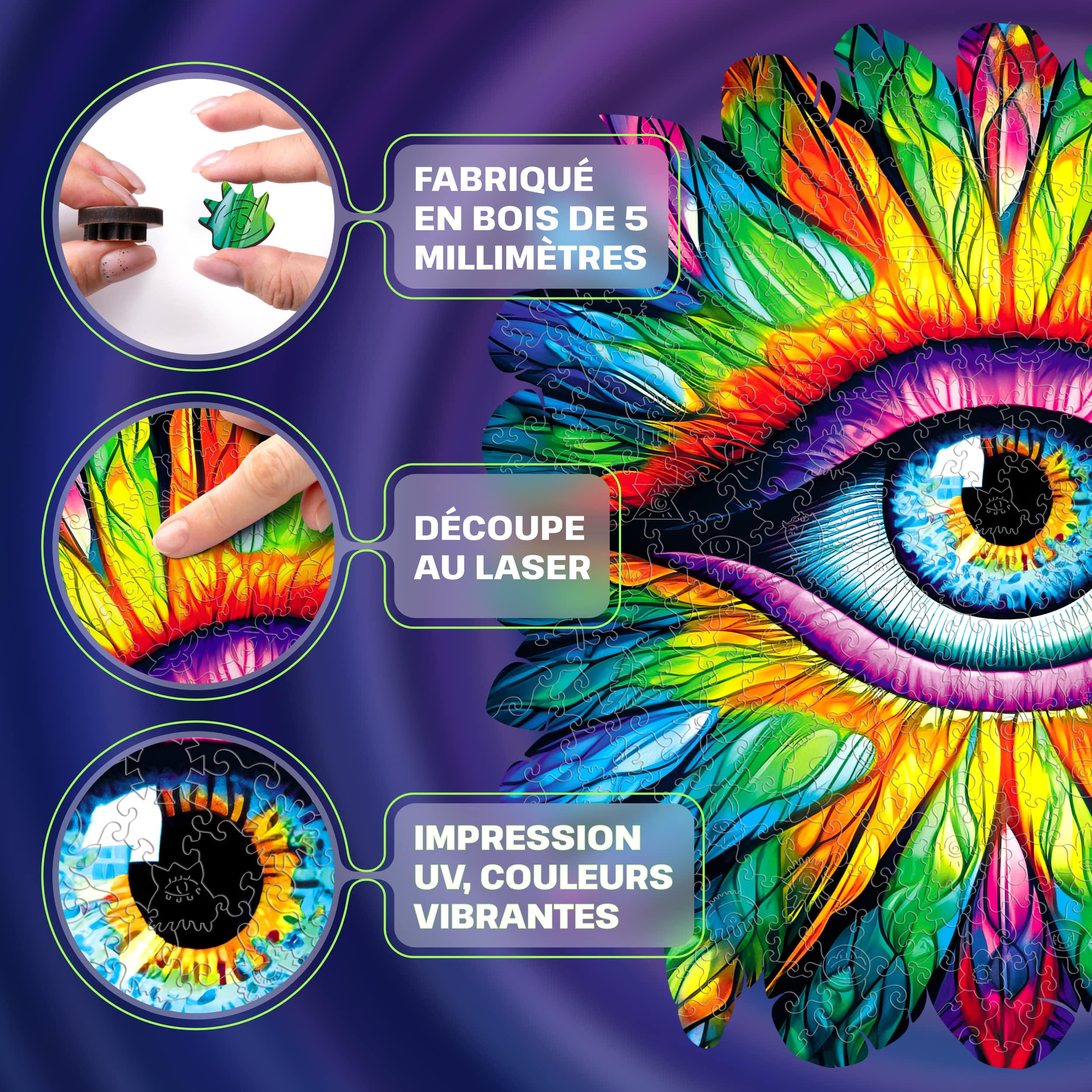 Images et photos de Eye puzzle 200 pieces. ESC WELT.