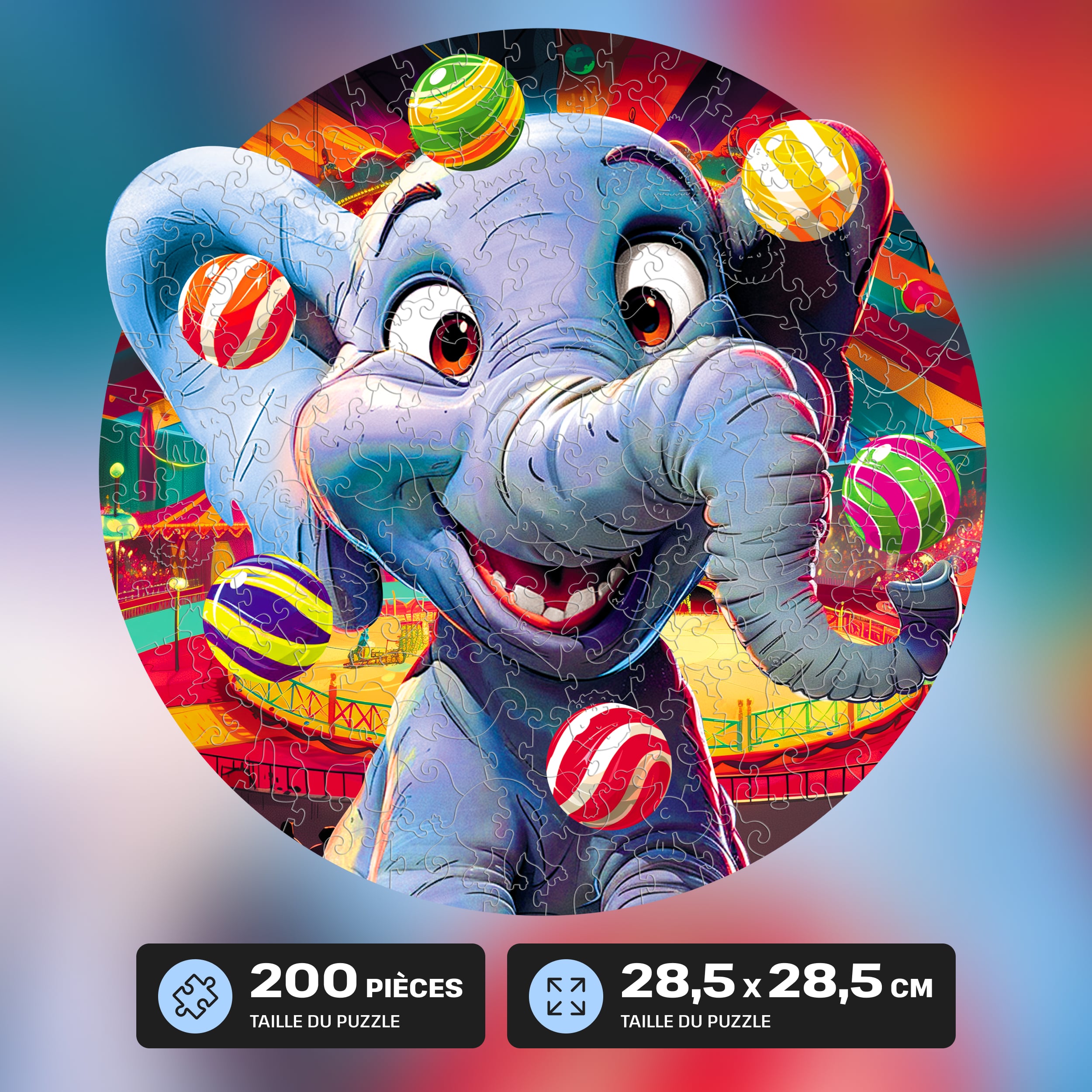 Images et photos de Funny Elephant  Puzzle 200 pieces. ESC WELT.
