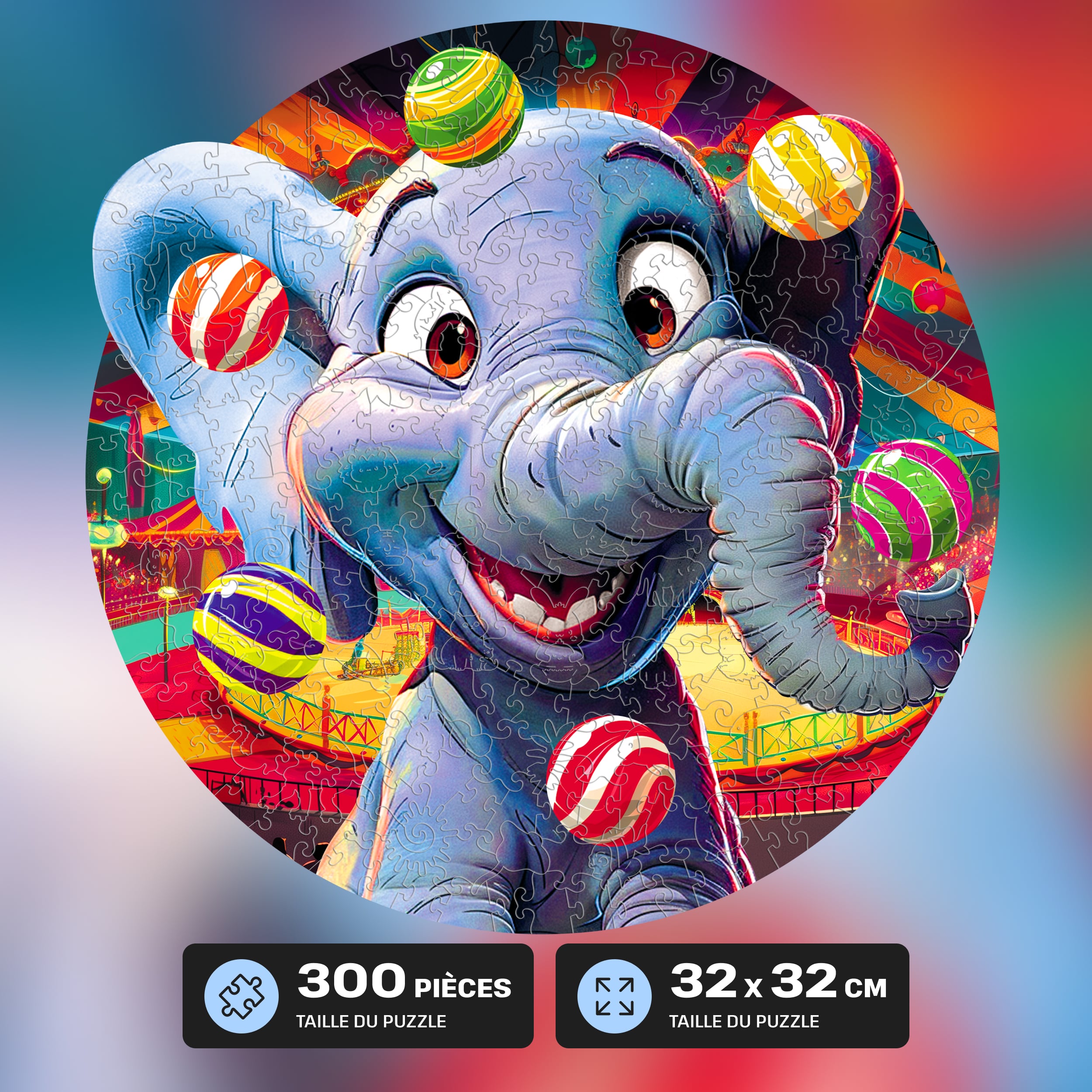 Images et photos de Funny Elephant Puzzle 300 pieces. ESC WELT.