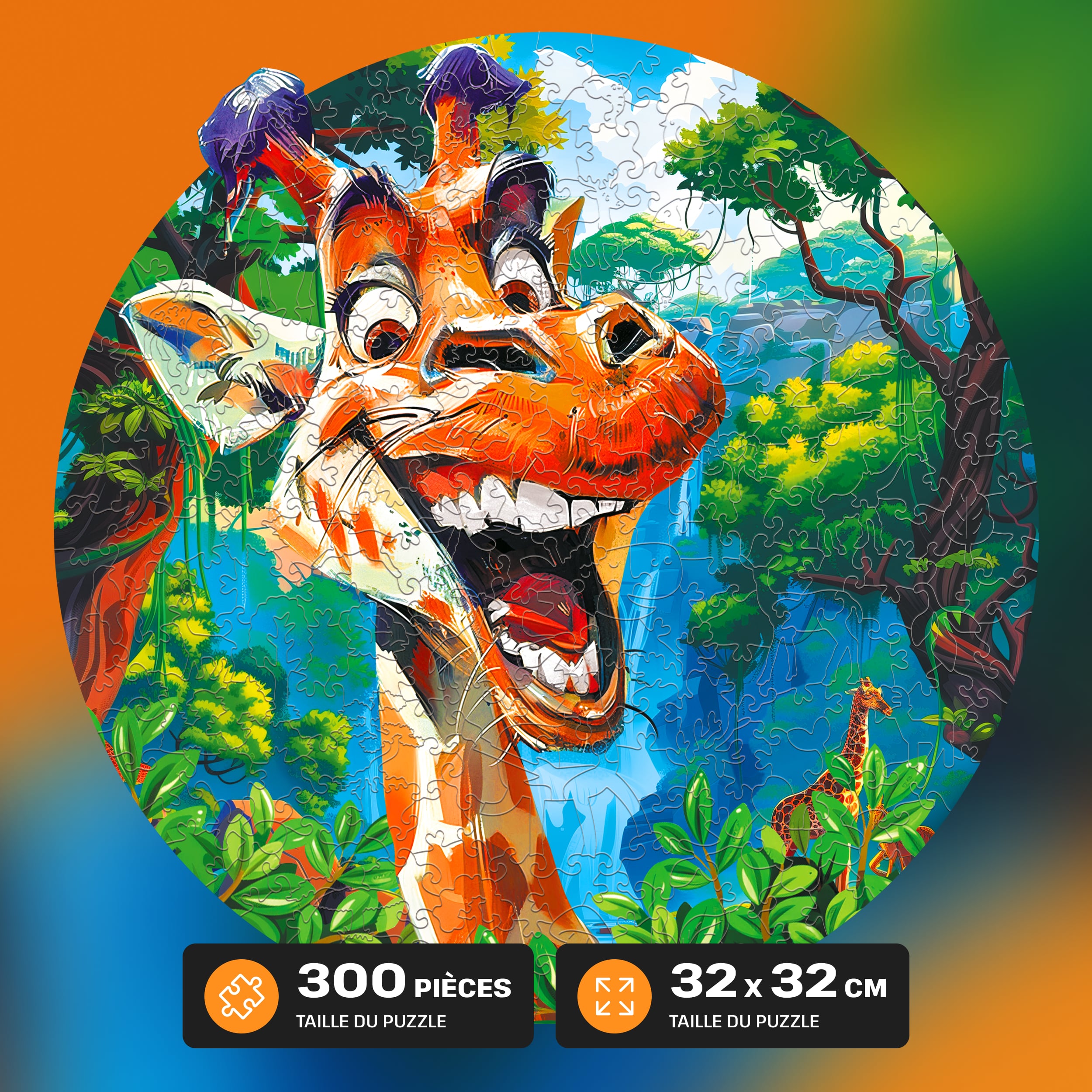 Images et photos de Funny Giraffe Puzzle 300 pieces. ESC WELT.