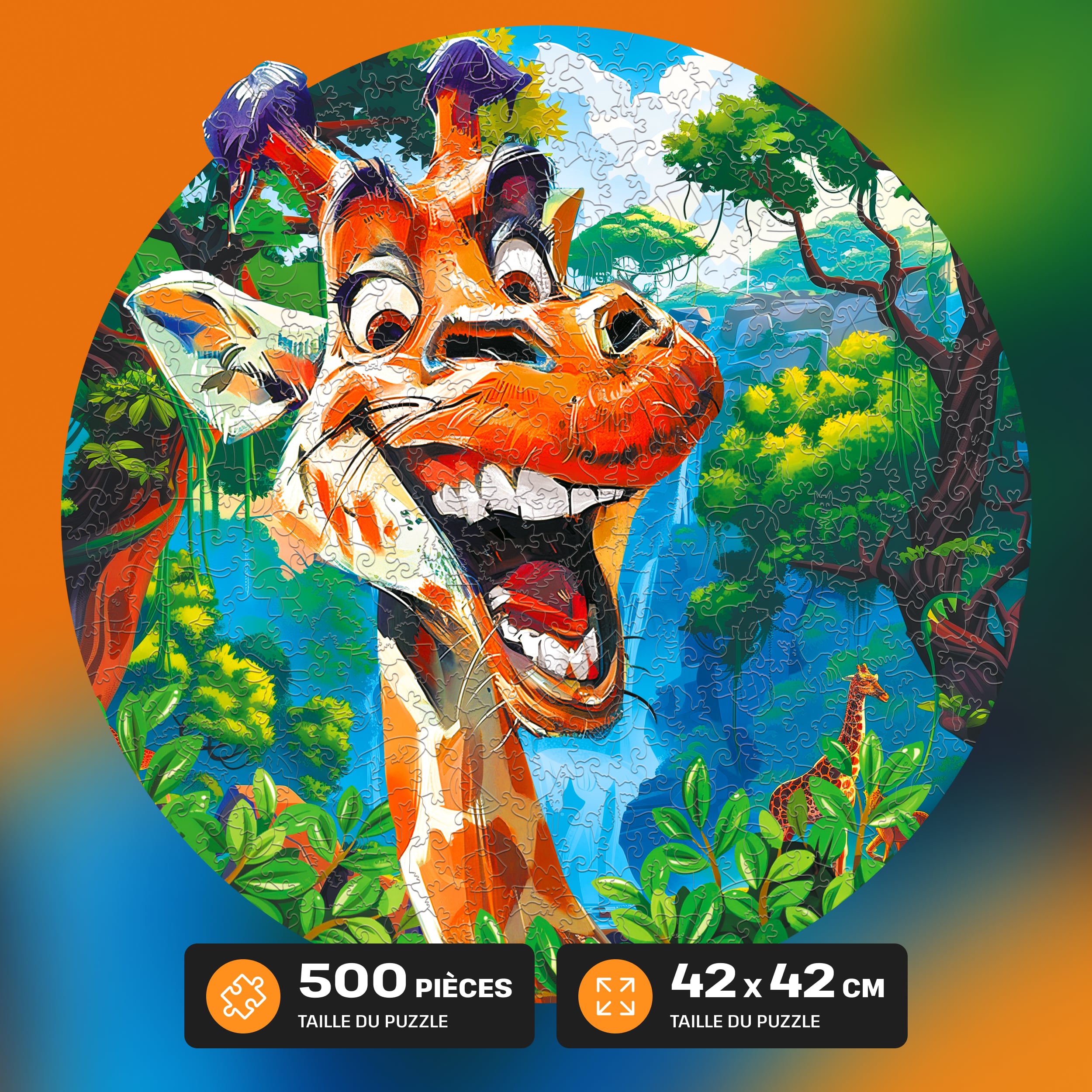 Images et photos de Funny Giraffe Puzzle 500 pieces. ESC WELT.