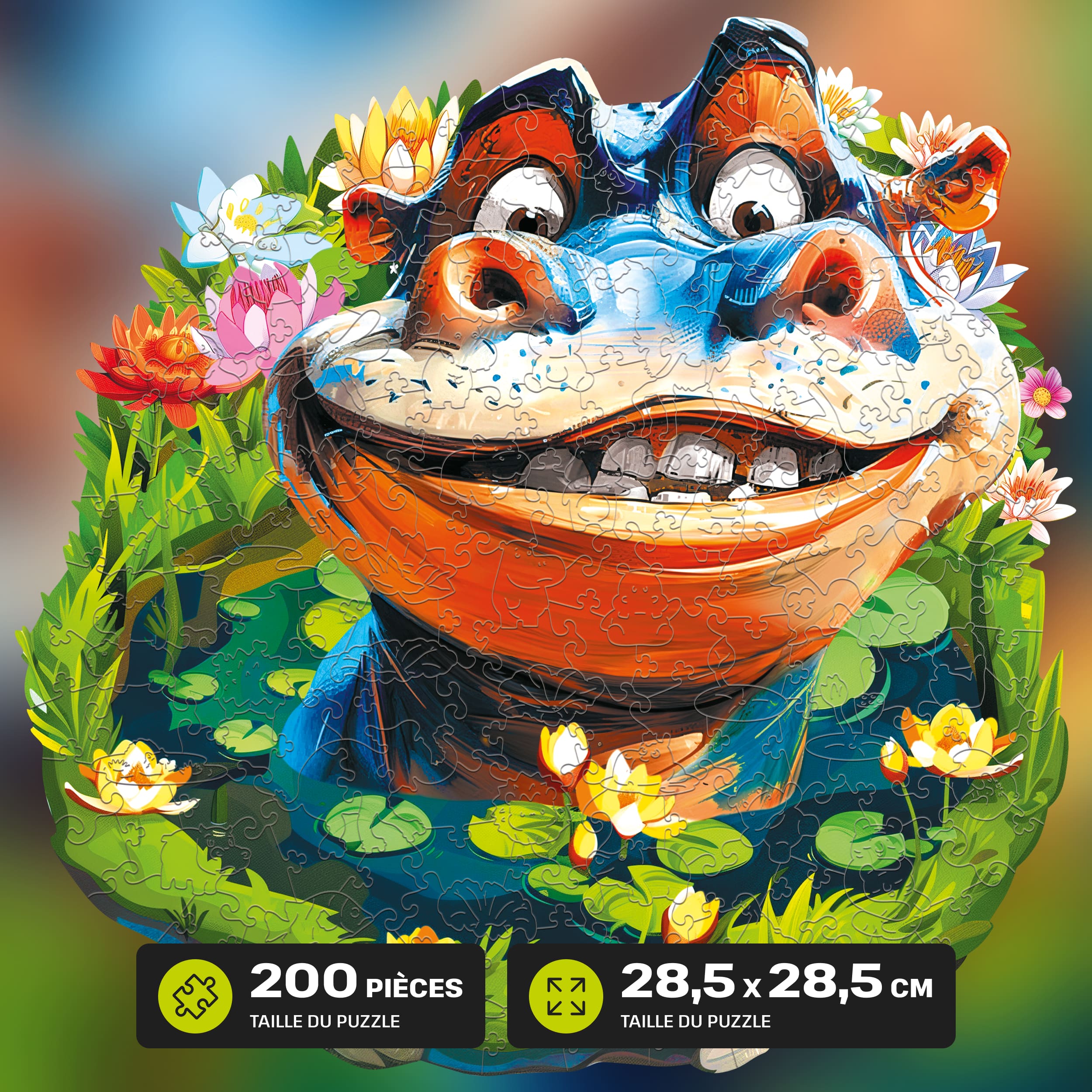 Images et photos de Funny Hippo Puzzle 200 pieces. ESC WELT.