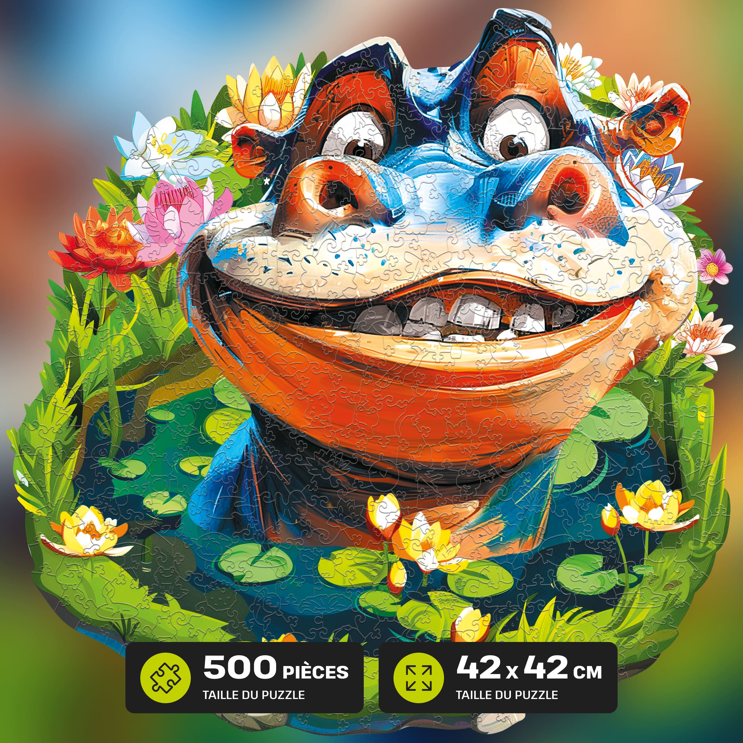 Images et photos de Funny Hippo Puzzle 500 pieces. ESC WELT.