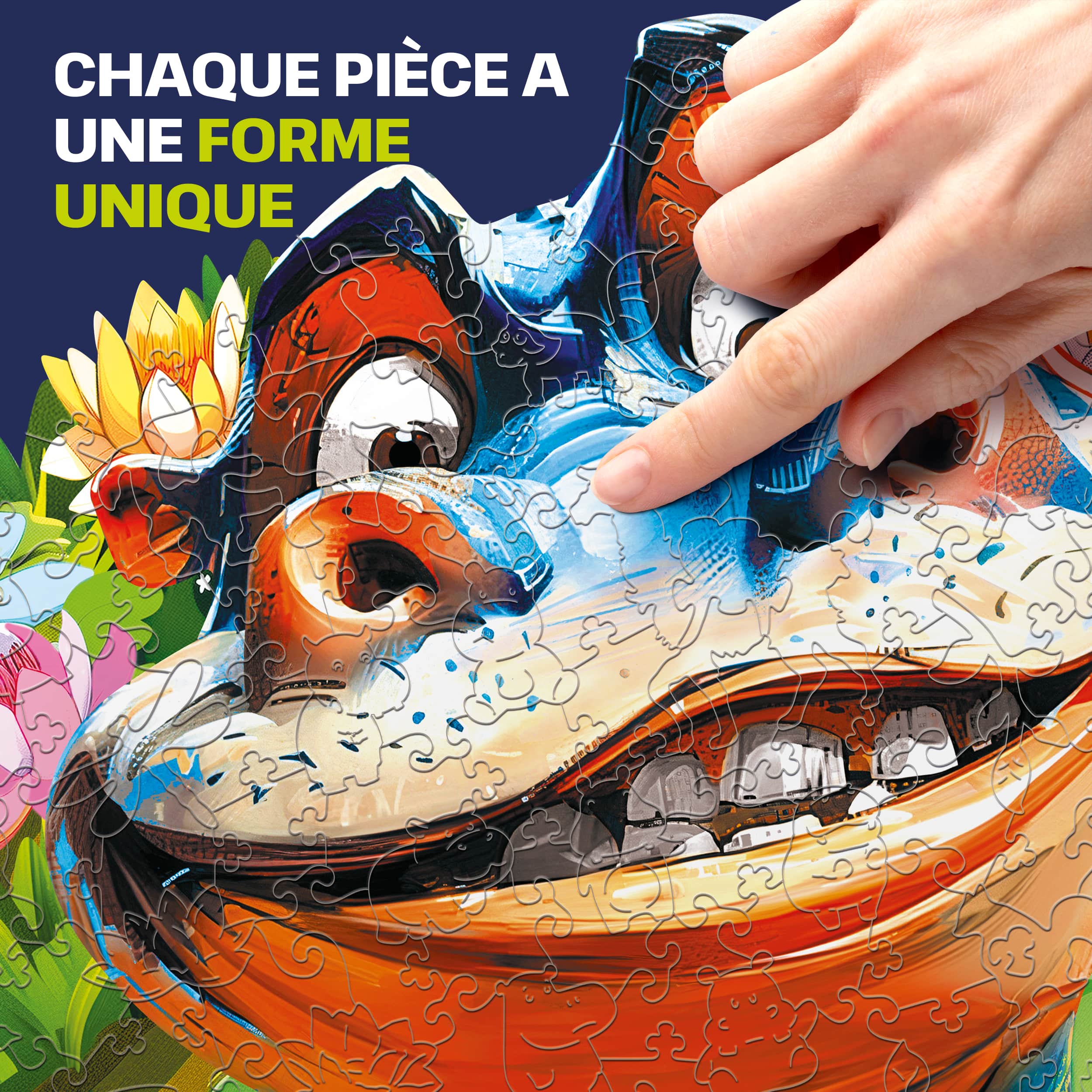 Images et photos de Funny Hippo Puzzle 200 pieces. ESC WELT.