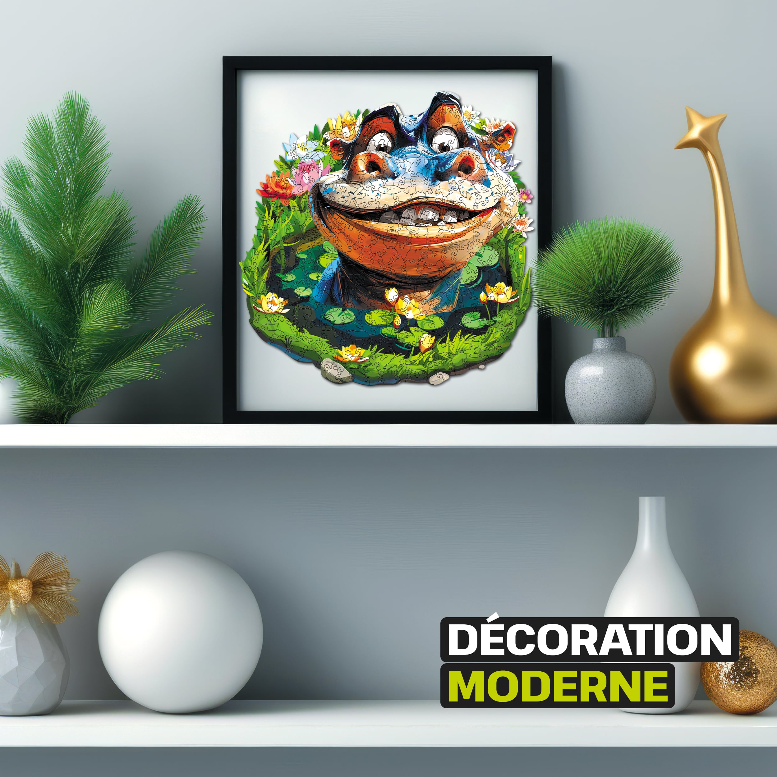 Images et photos de Funny Hippo Puzzle 200 pieces. ESC WELT.