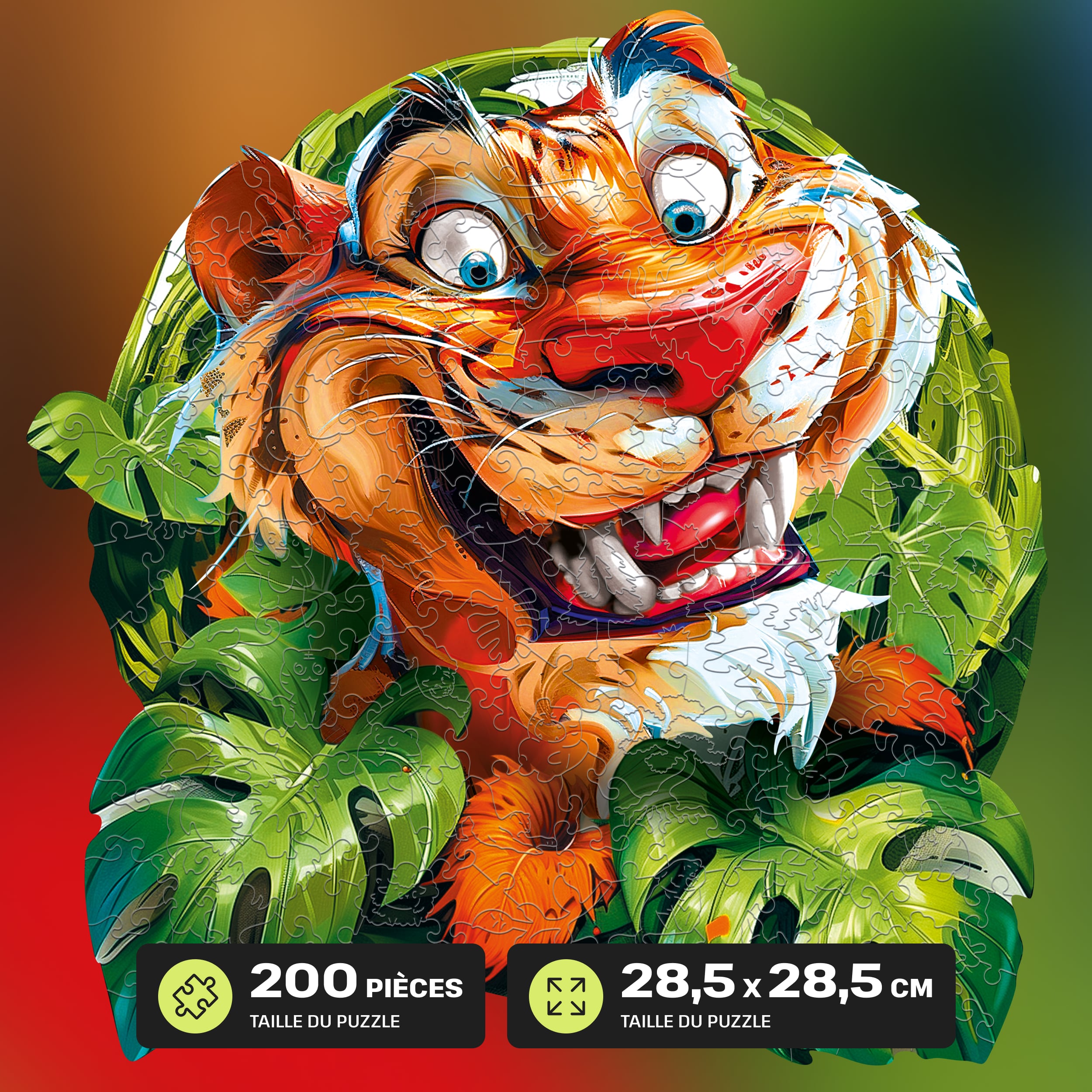 Images et photos de Funny Tiger Puzzle 200 pieces. ESC WELT.