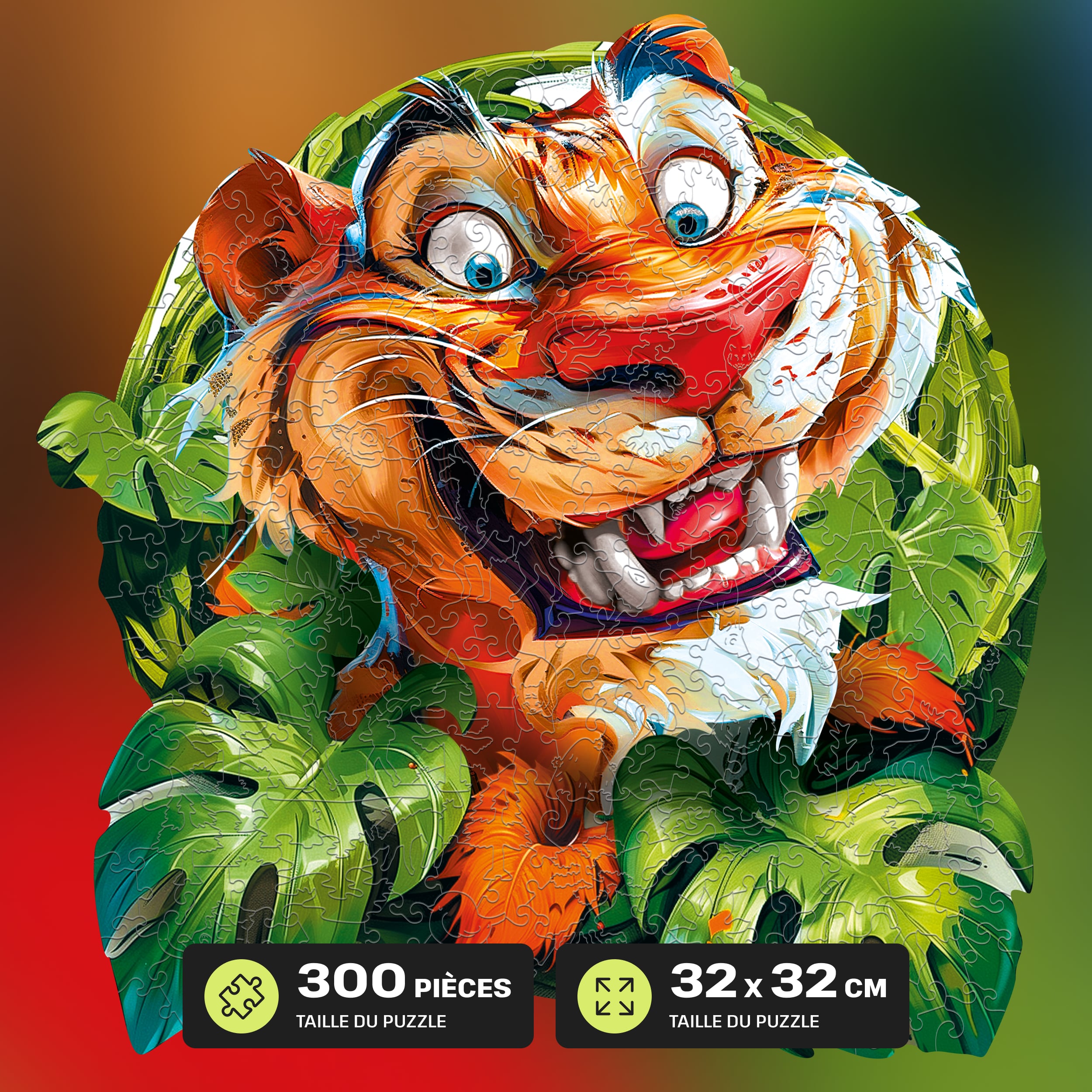 Images et photos de Funny Tiger Puzzle 300 pieces. ESC WELT.