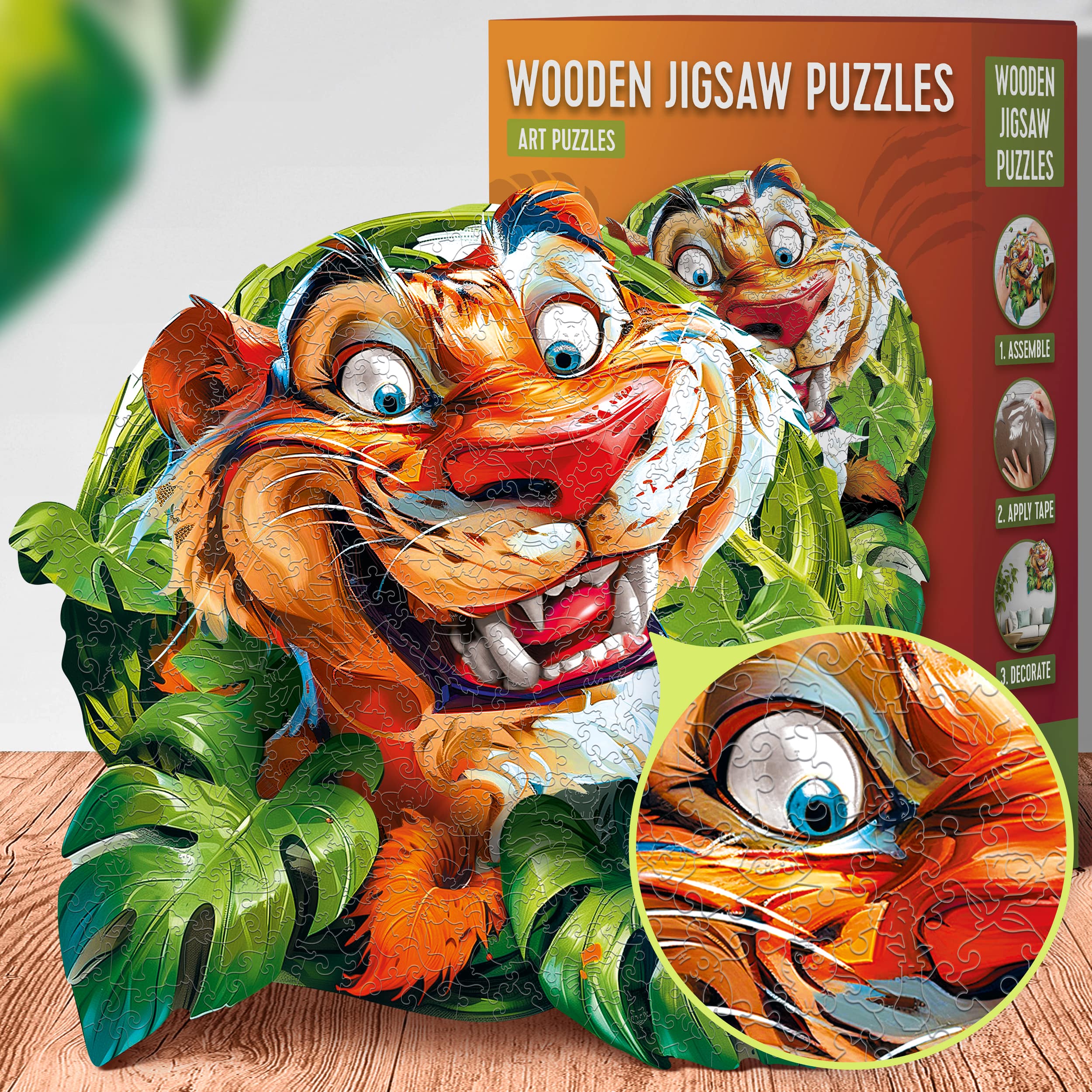 Images et photos de Funny Tiger Puzzle 200 pieces. ESC WELT.