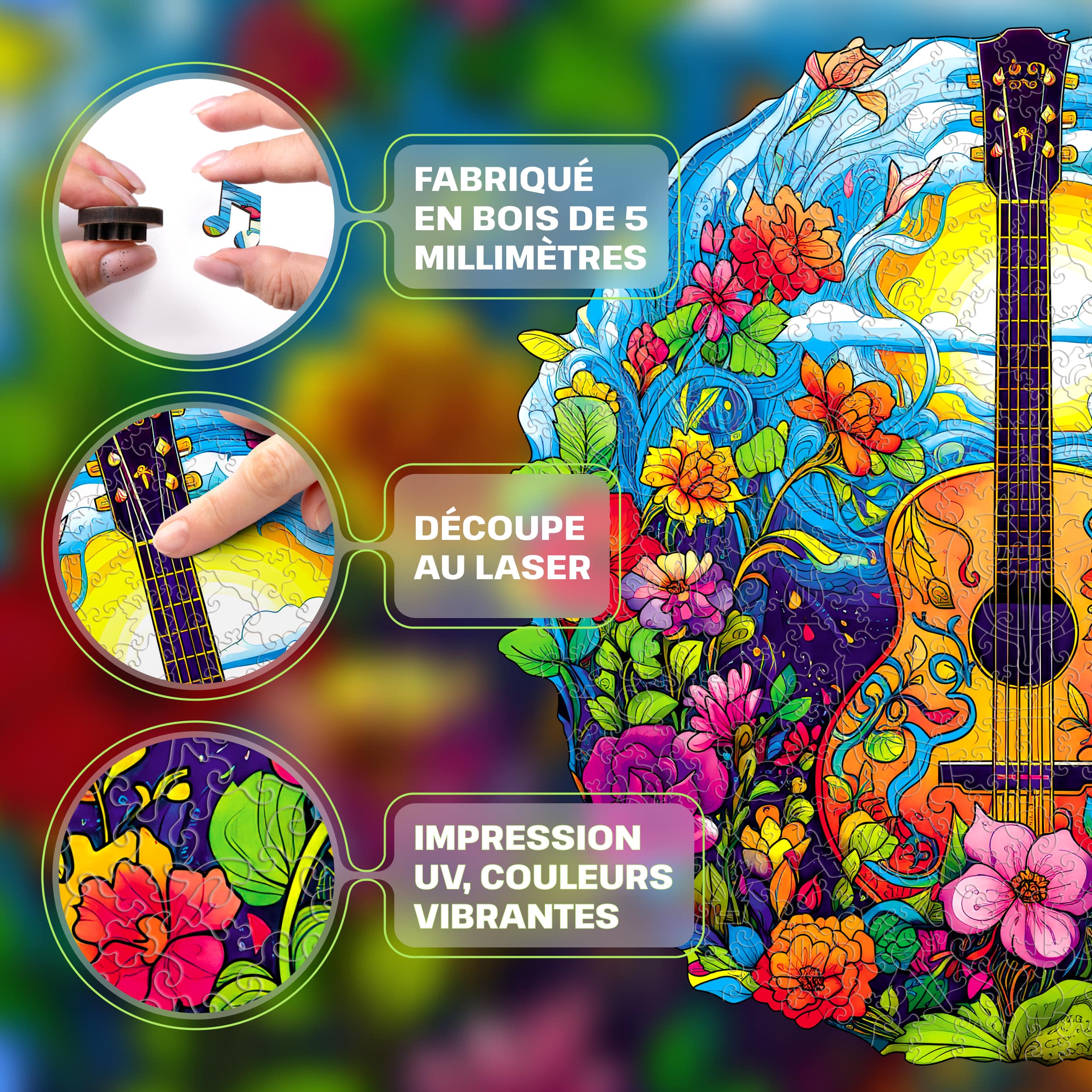 Images et photos de Guitar puzzle 200 pieces. ESC WELT.