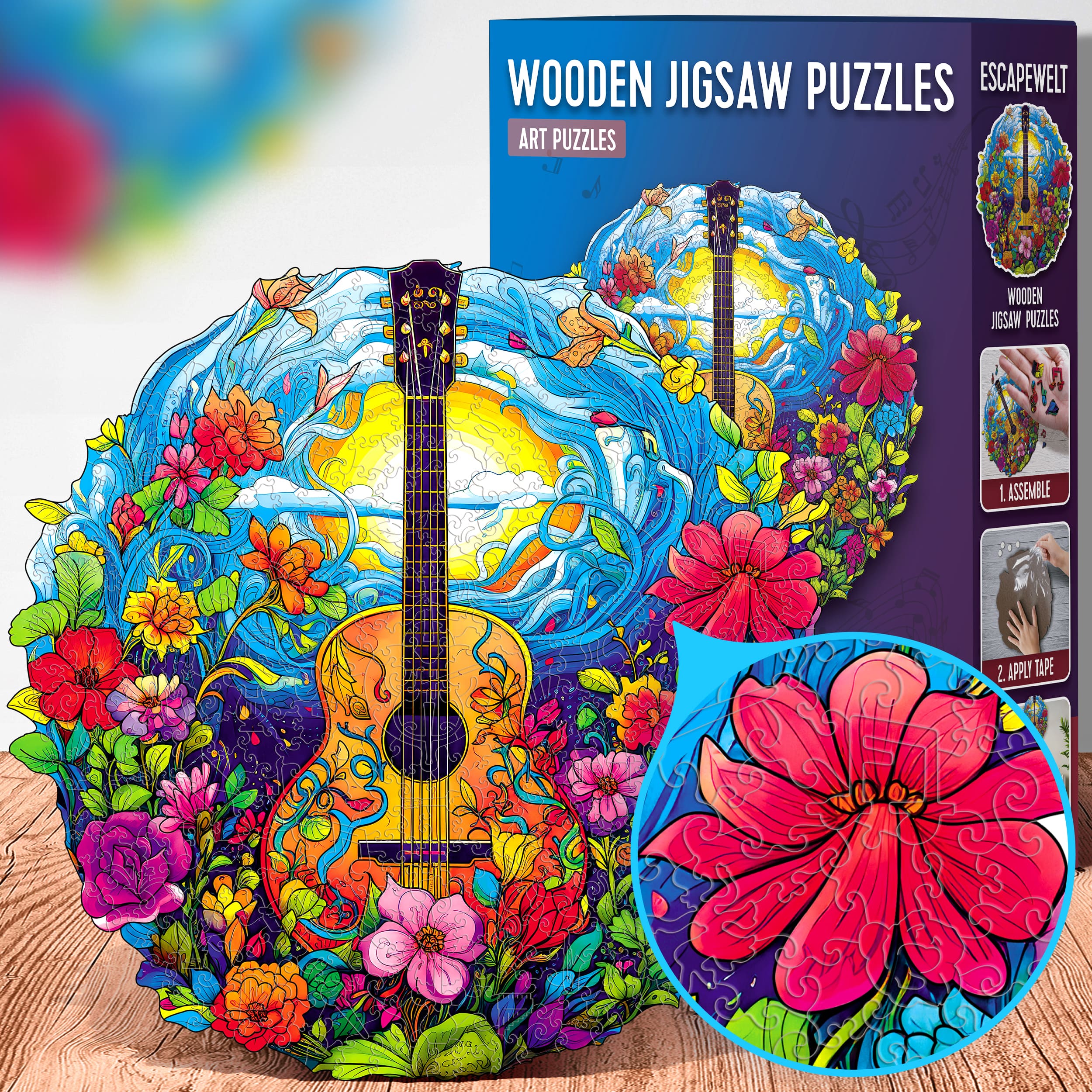 Images et photos de Guitar puzzle 200 pieces. ESC WELT.