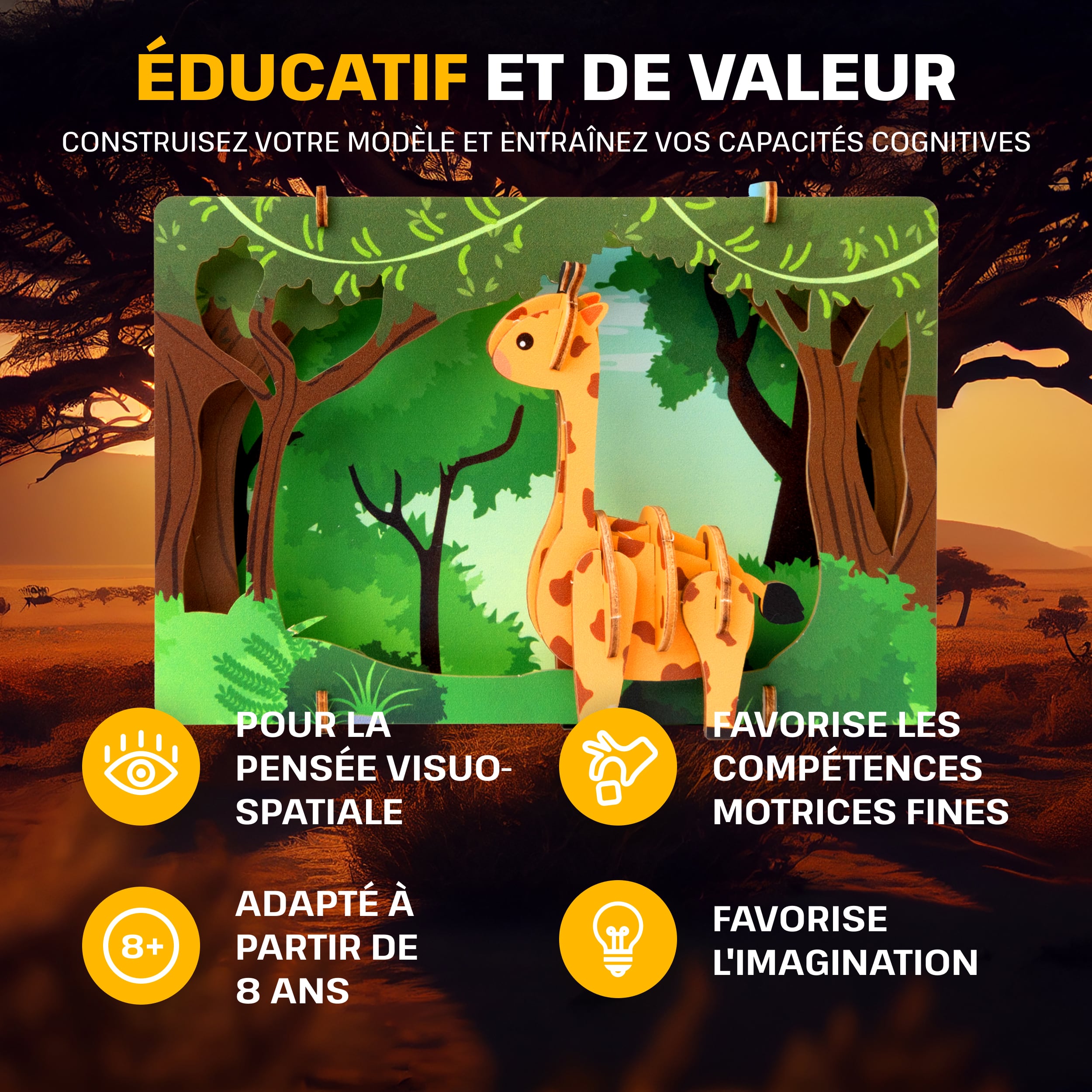 Images et photos de Safari Wonders 3D Puzzle Kit. ESC WELT.