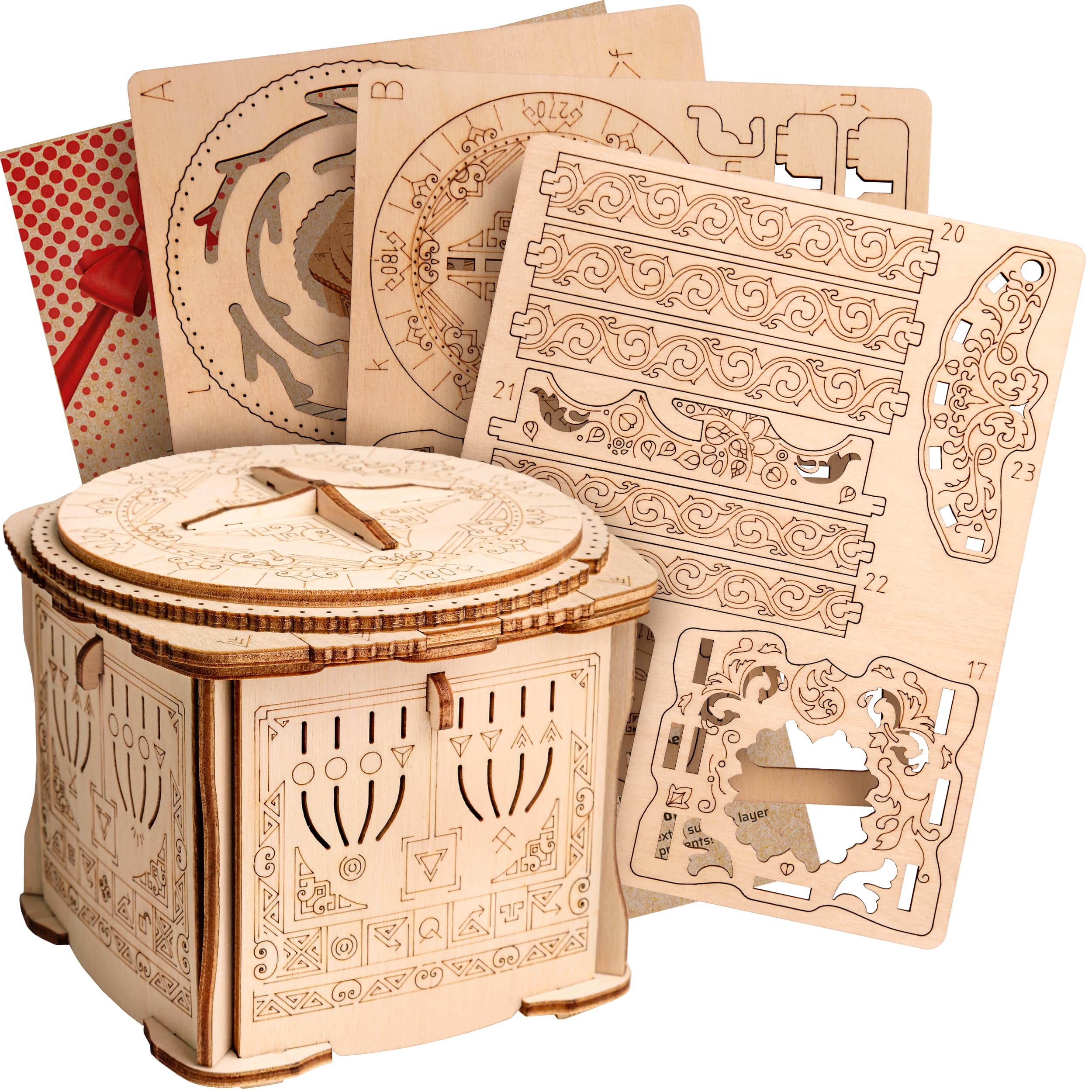 Images et photos de Wooden Secret LOCK BOX, KIT DE PUZZLE 3D À MONTER SOI-MÊME. ESC WELT.