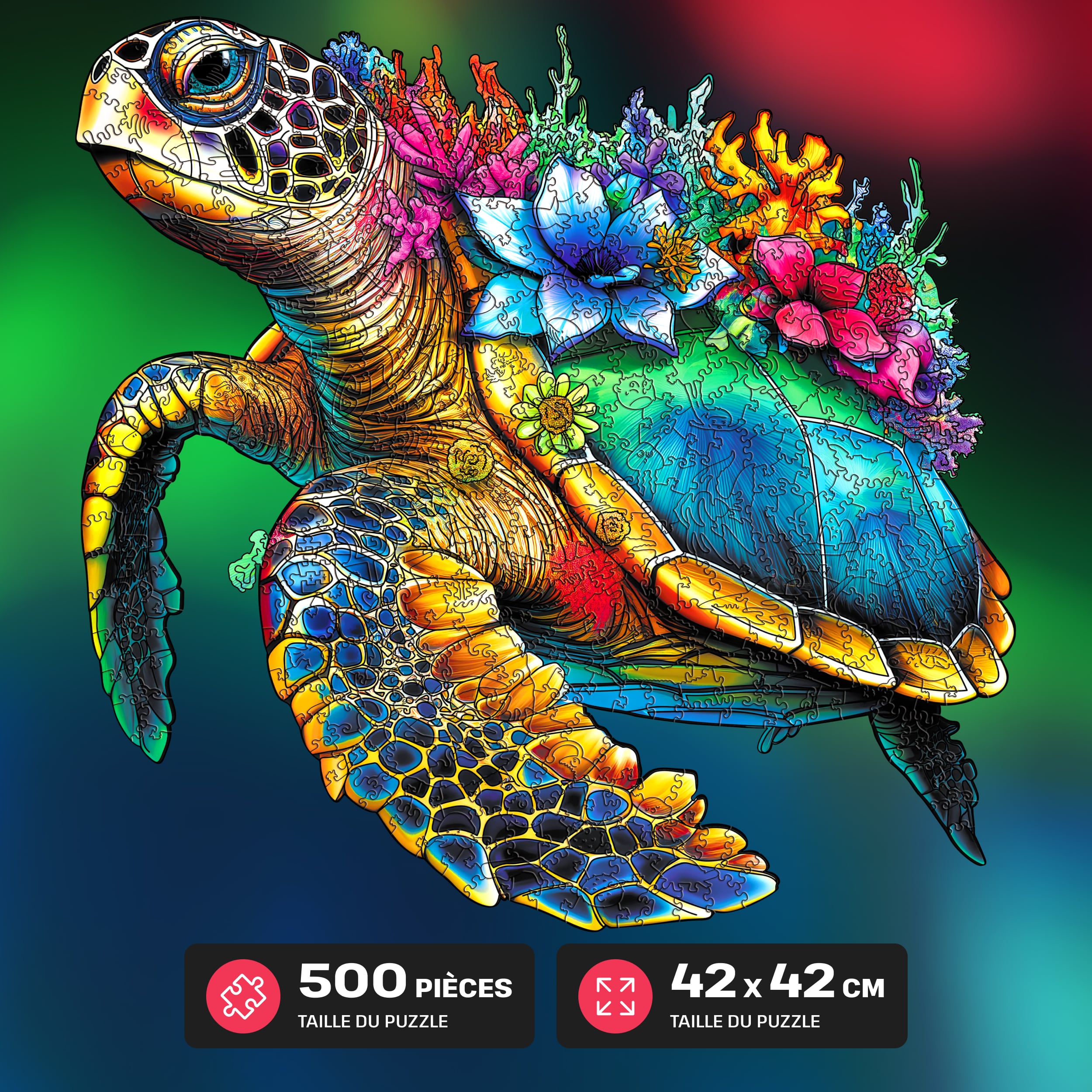 Images et photos de TURTLE PUZZLE 500 pièces. ESC WELT.
