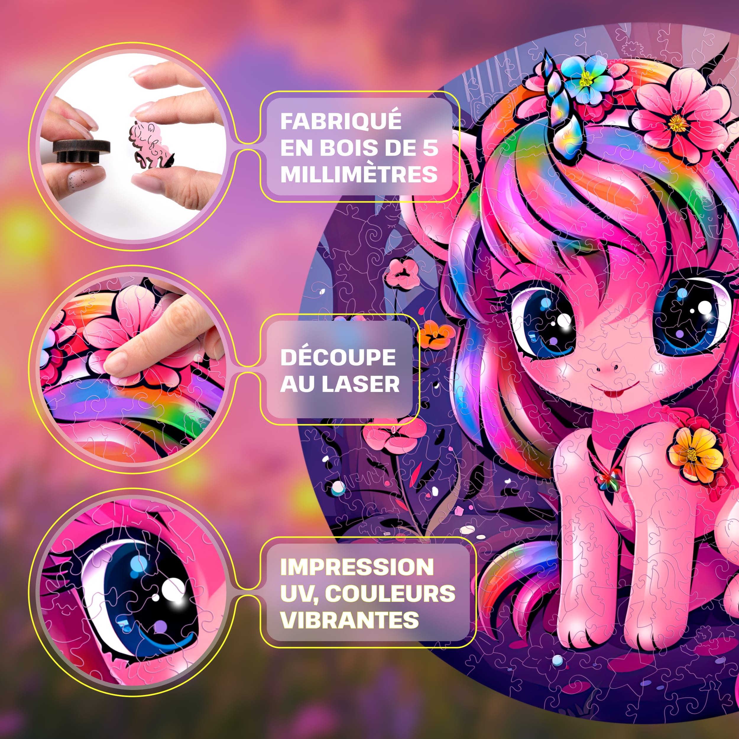 Images et photos de Unicorn Puzzle 200 pieces. ESC WELT.