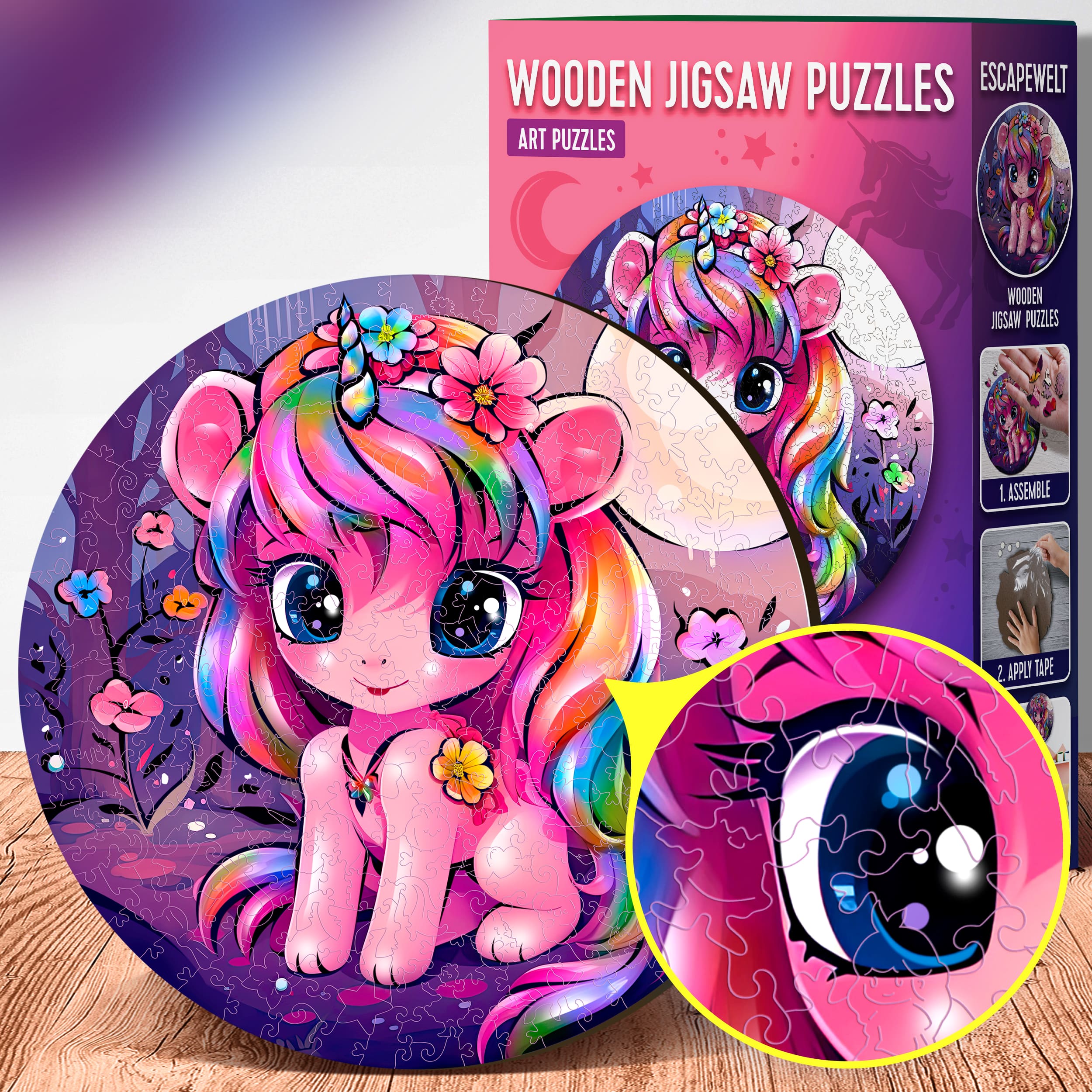 Images et photos de Unicorn Puzzle 200 pieces. ESC WELT.