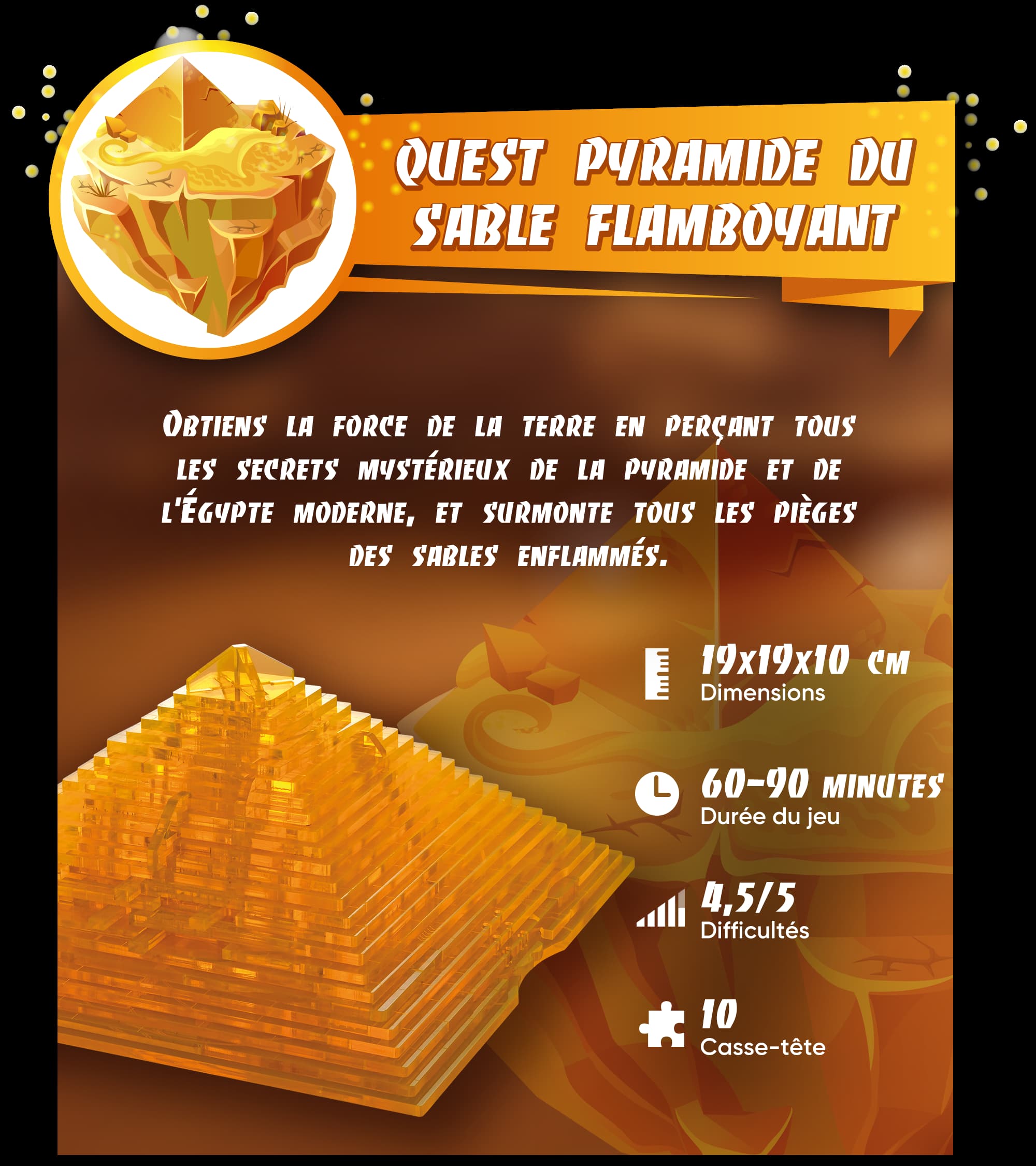 Images et photos de Quest Pyramid Flaming Sand. ESC WELT.