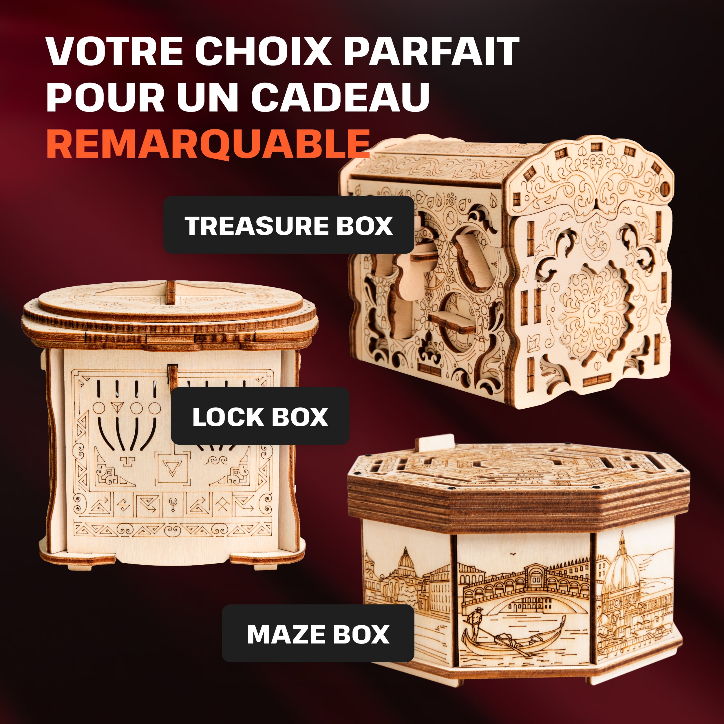 Images et photos de Wooden Secret MAZE BOX. ESC WELT.