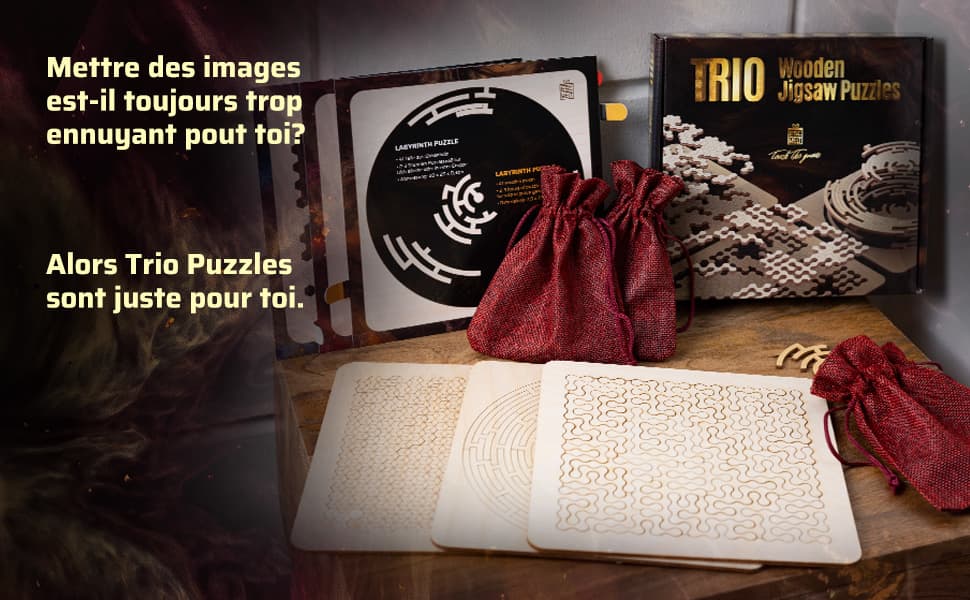 Images et photos de Trio Wooden Jigsaw Puzzles. ESC WELT.